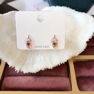 18K Gold Vermeil. Caffe Mocha  stud Earrin…